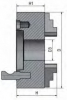 Четырехкулачковый токарный патрон Optimum 160 мм Camlock ASA D1-4" с центральным зажатием, рис.4