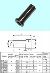Втулка переходная с цилиндрич. хв-ка D 20 на КМ1 "CNIC"