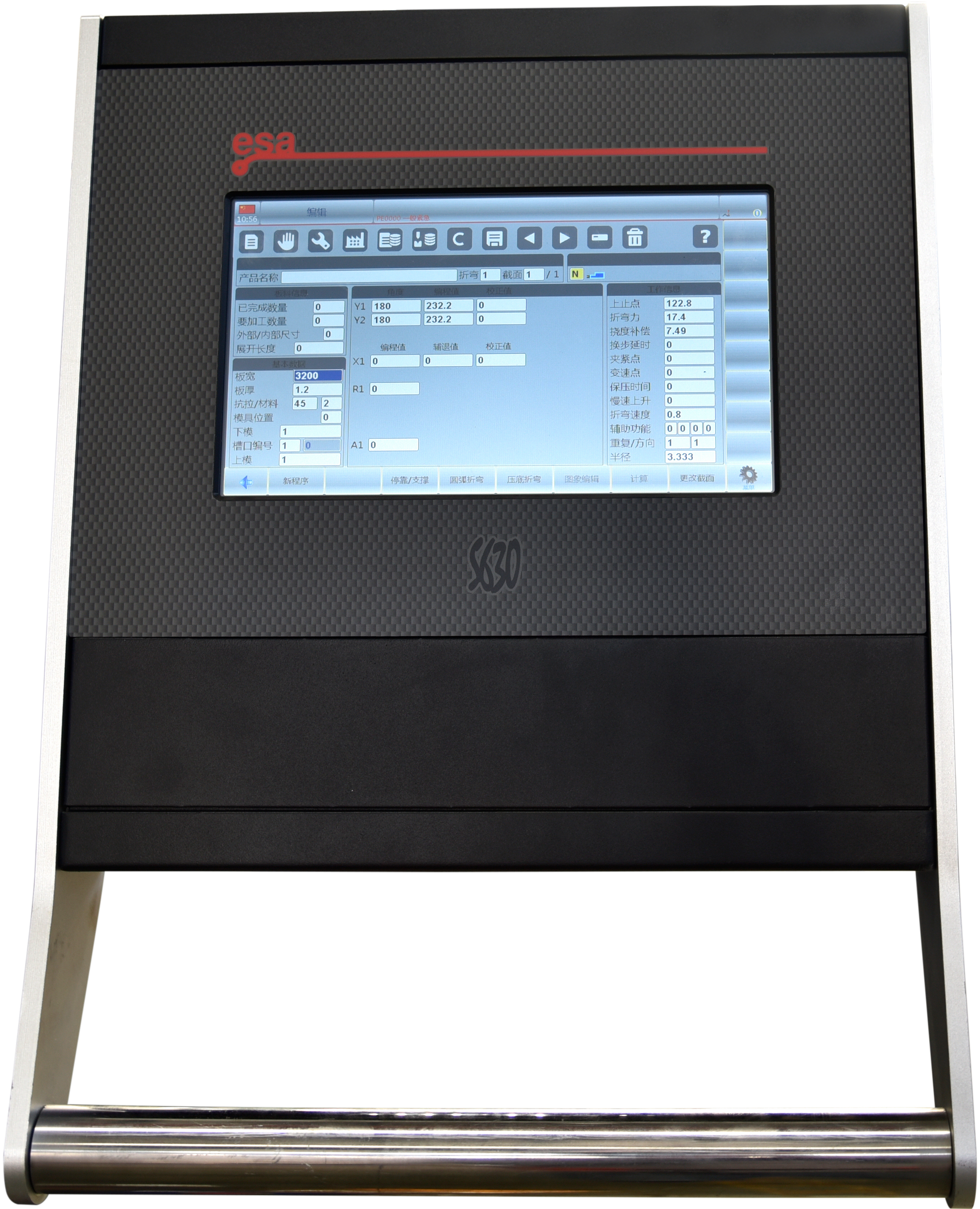 SMD PBA  Системы ЧПУ ESA S630 (Италия)  2D-графика, 10” сенсорный дисплей, поддержка 4-х осей, программное обеспечение симуляции процесса гибки на удаленном ПК 
